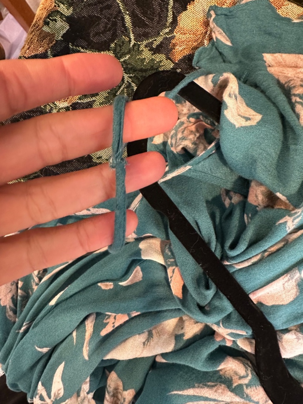 Free People Intimately Floral Teal Maxi Dress - Picture 3 of 3
